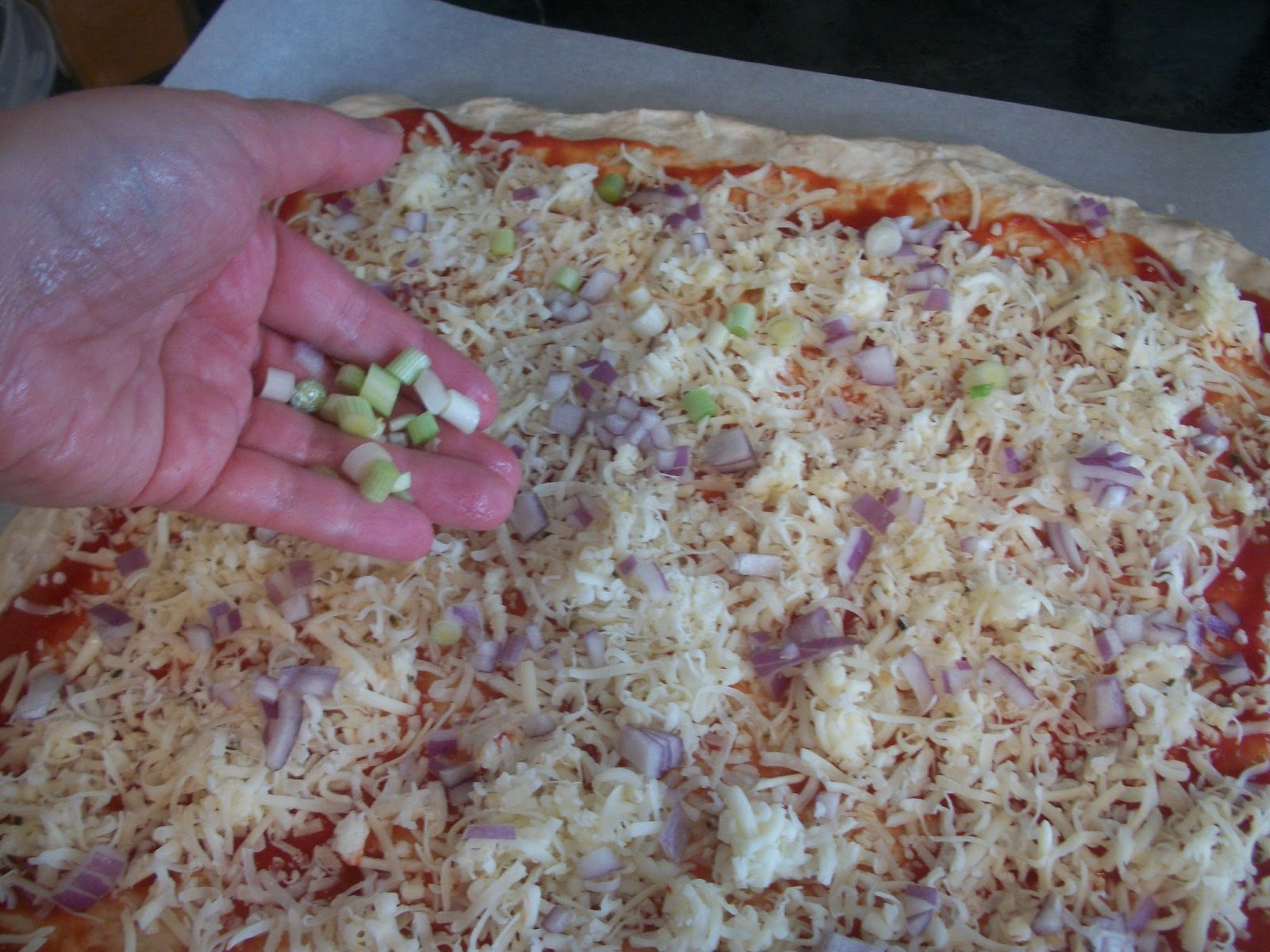 Cook with Sara Cajun Shrimp Pizza