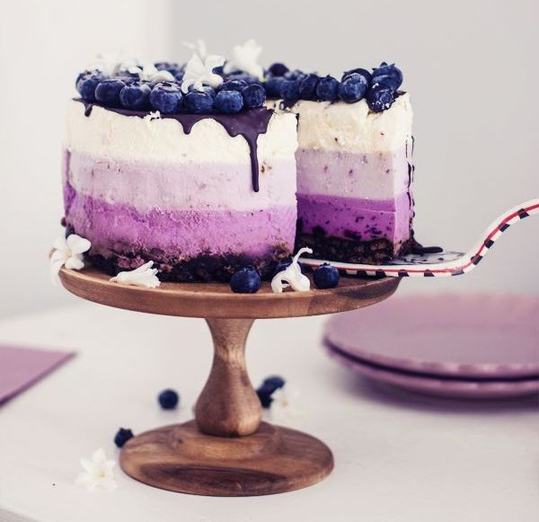 Mr Courtesy Vanilla and Blueberry Ice Cream Cake For You