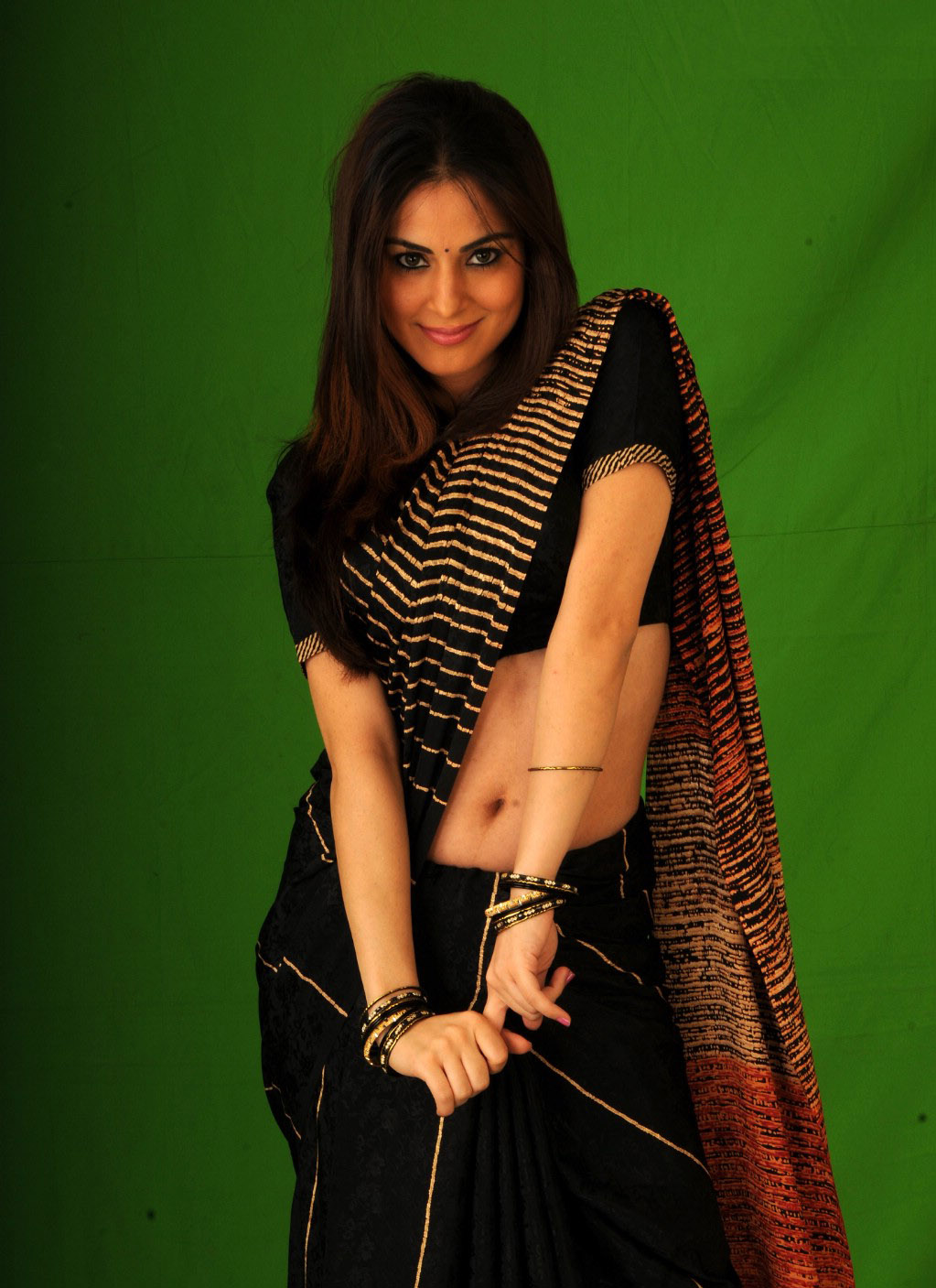 Shraddha Arya Hot in Saree Images - Wallwoods
