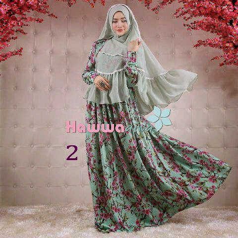 capria outlet aiwa flower green gamis jersey set 2in1 capria outlet aiwa flower green gamis jersey set 2in1