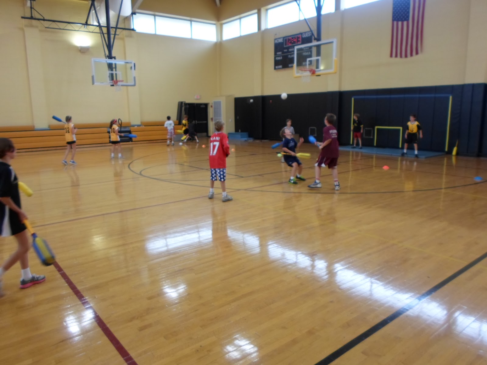 Calvert Middle School P.E. Pushups, pyramids, and polo