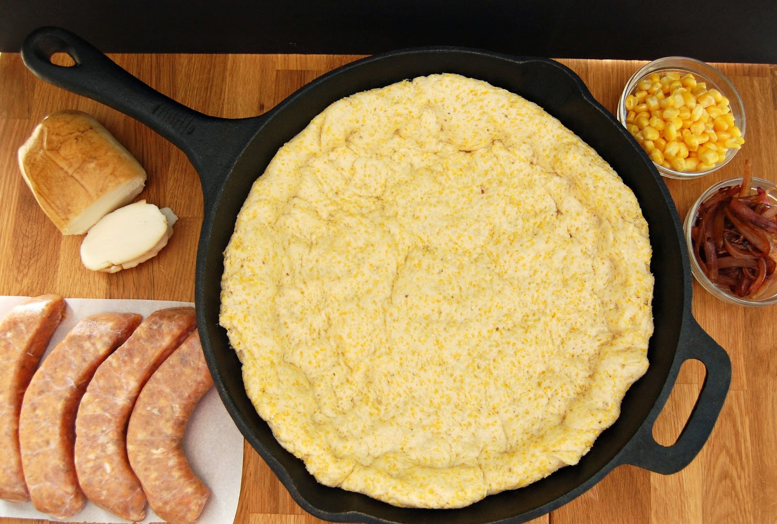 Margaritas In The Rain Deep Dish Cornmeal Pizza topped with Smoked