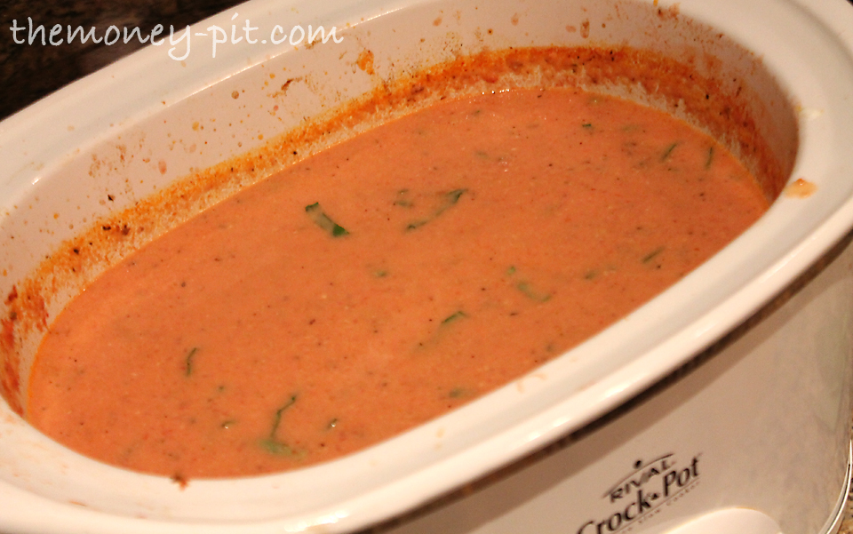 Here is what my final bisque looked like in the slow cooker