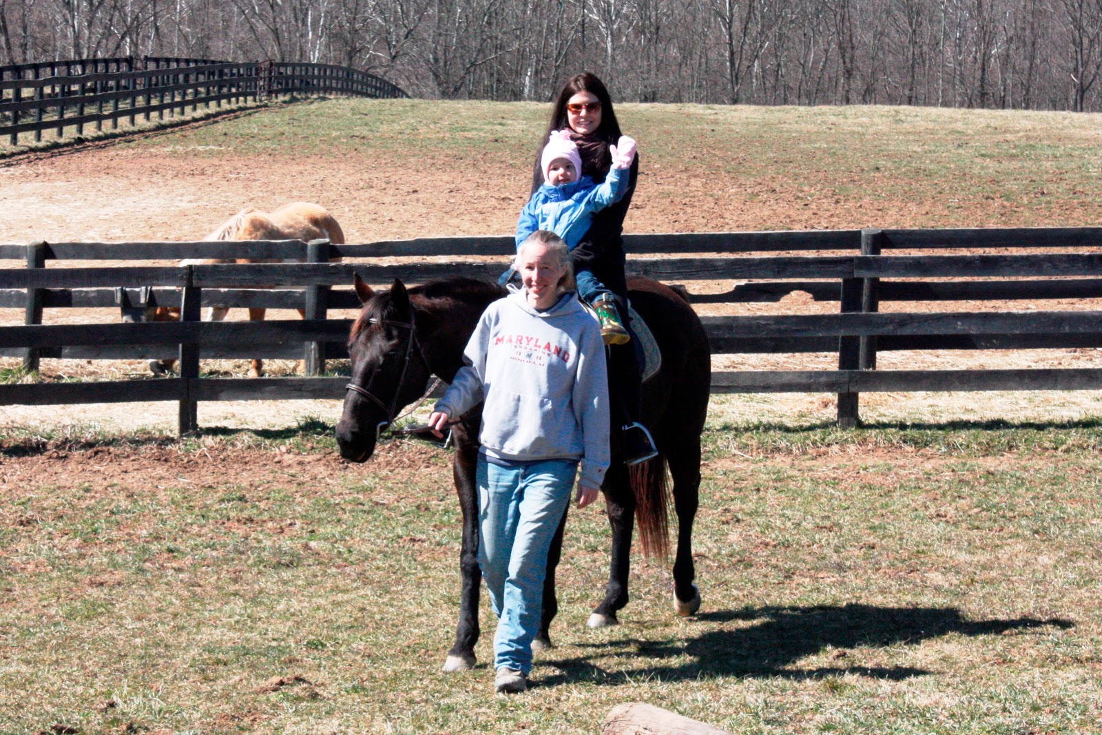 Going Mamarazzi Hannah rides a horse
