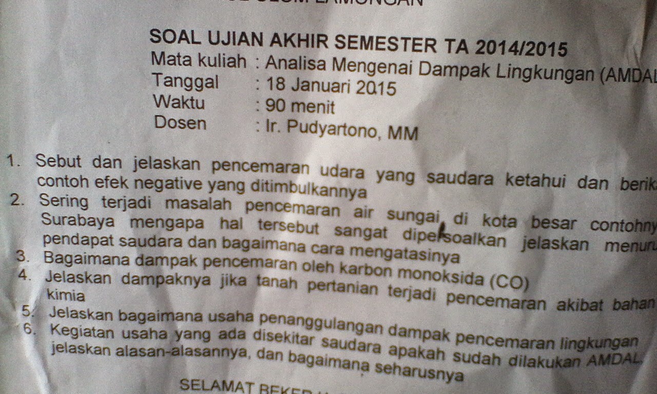 20 Soal Essay Tentang Amdal Penggambar 20 Soal Essay Tentang Amdal Penggambar