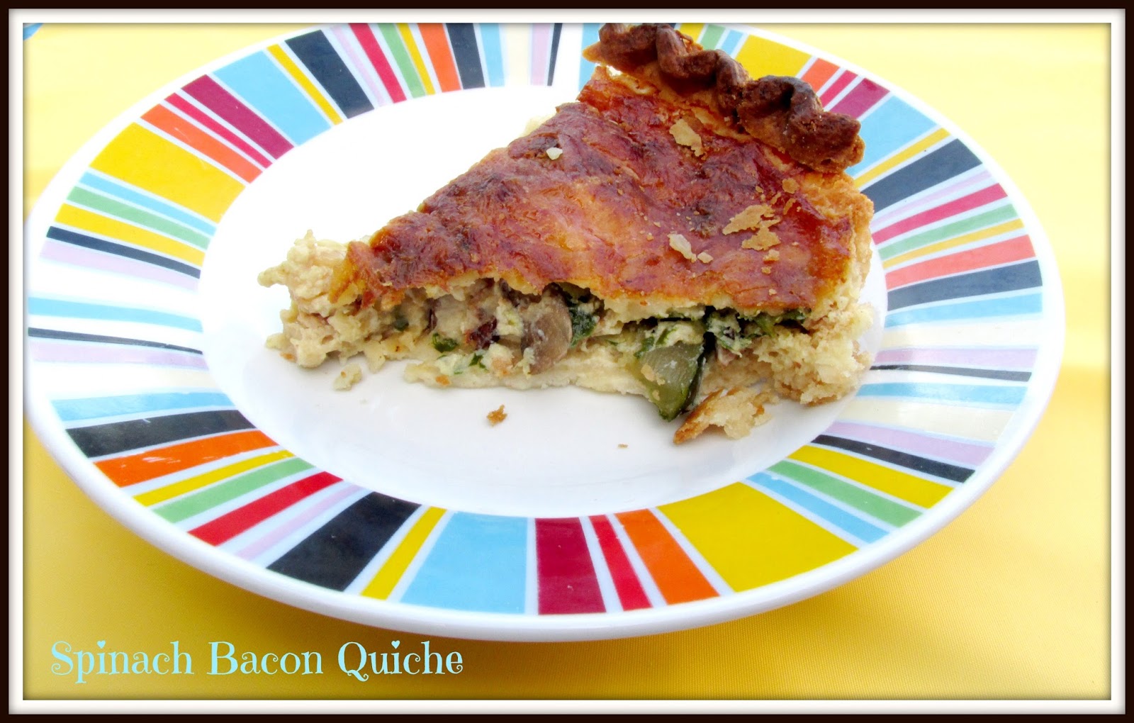 Spinach Bacon Quiche - A Cup Full of Sass