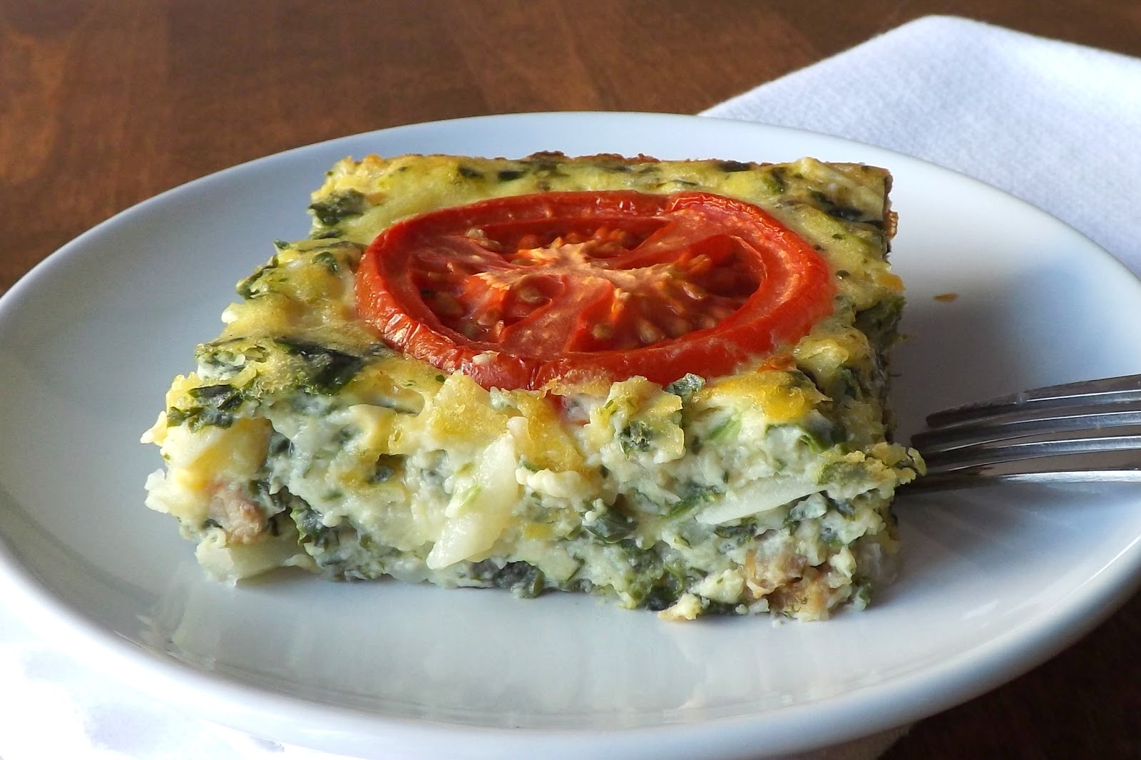 The BakeOff Flunkie Spinach Quiche Squares