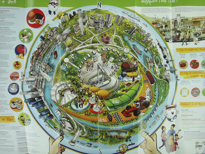 cartoon singapore flyer