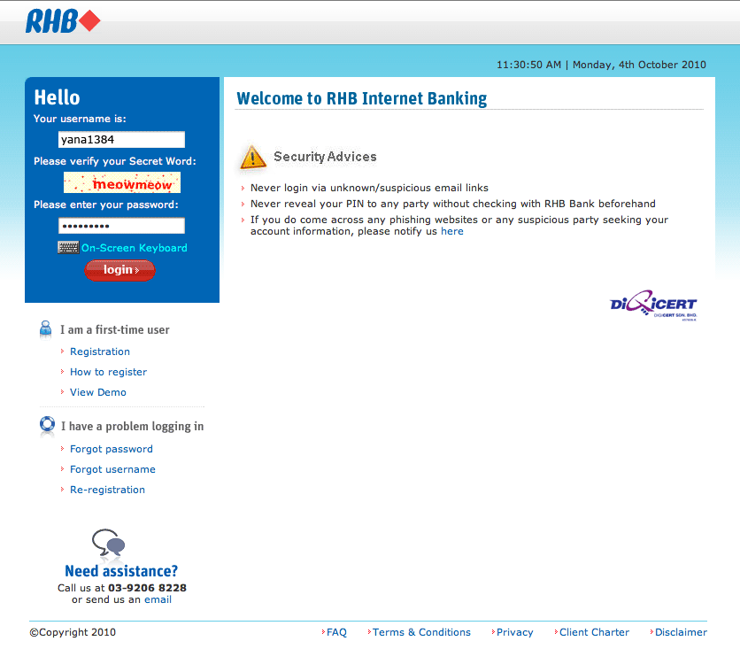 Rhb online banking login