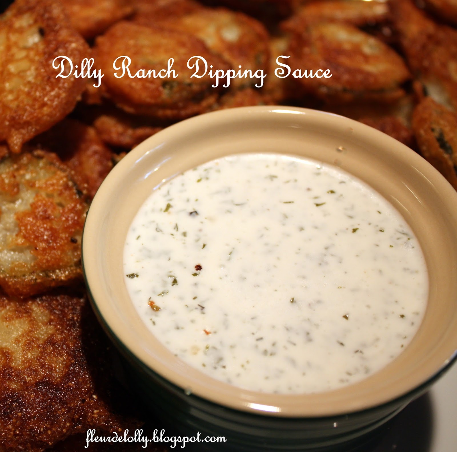 Fleur de Lolly Spicy Fried Dill Pickles with Dilly Ranch Dipping Sauce