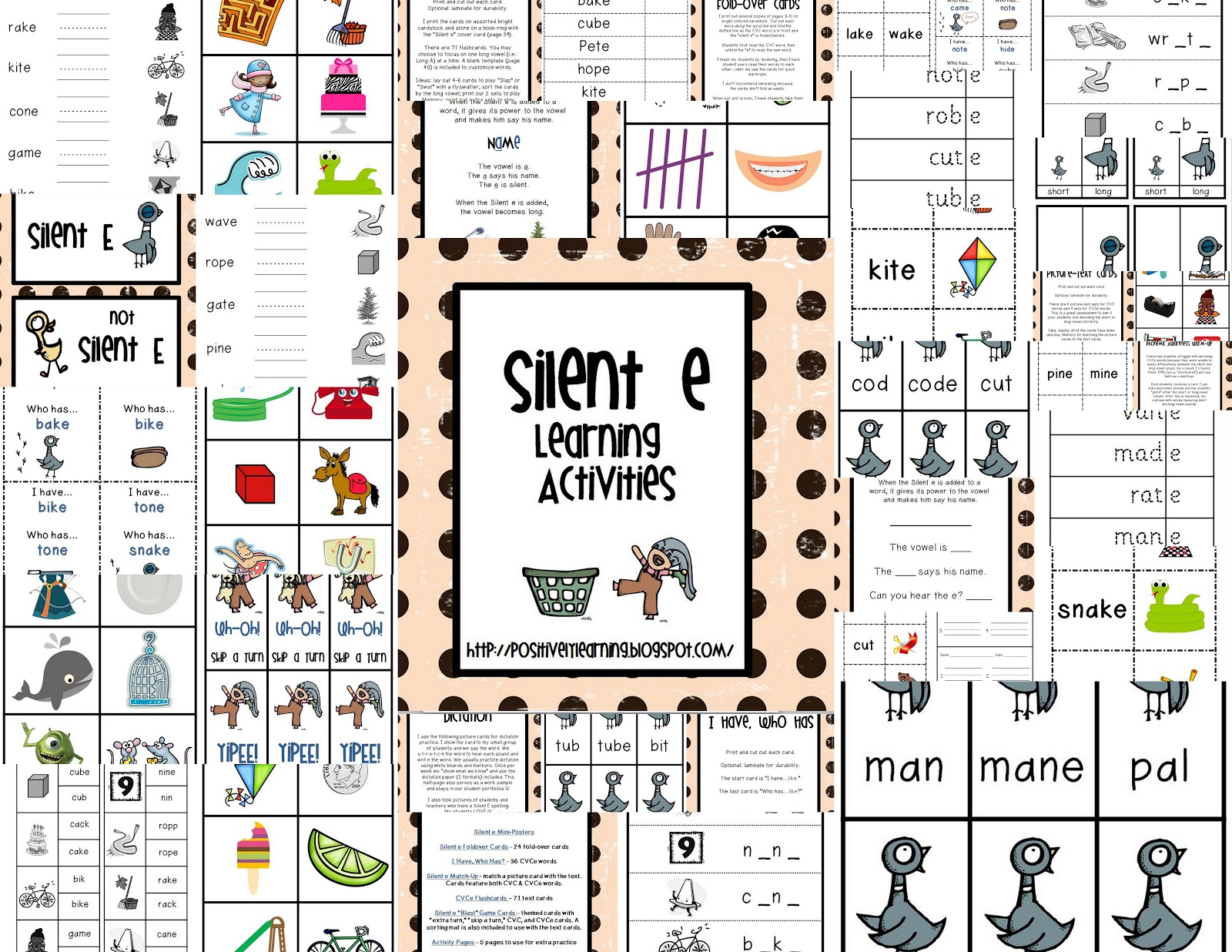 Silent E vs. Magic E, Freebie & the Flu Positively Learning