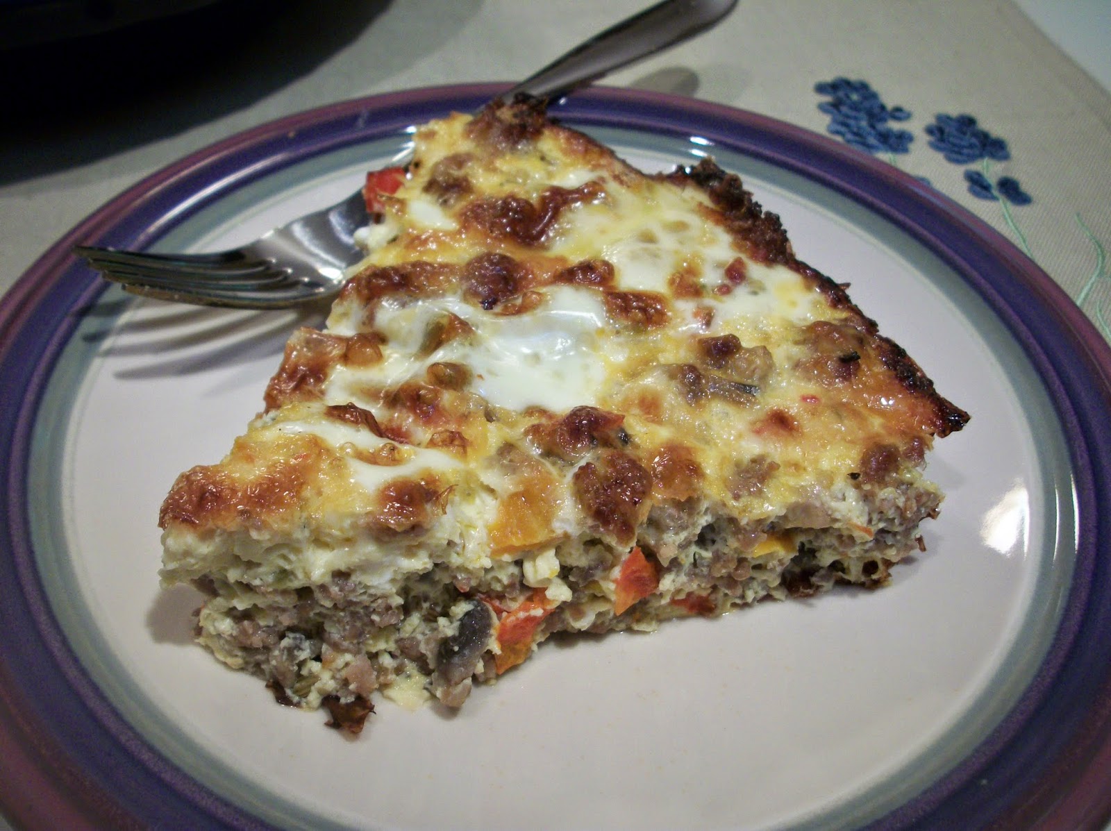 Cook with Sara Sausage, Red Pepper and Mushroom Quiche