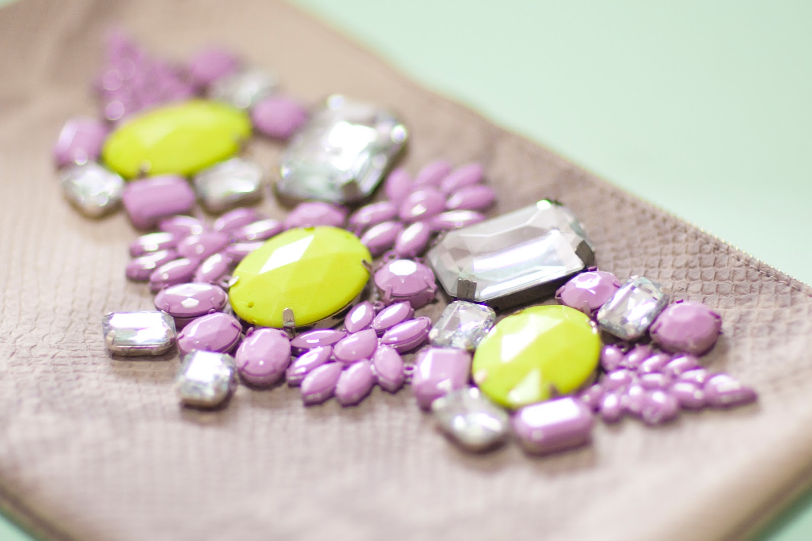 Live it . Love it . Make it. Make it Painted Gem Clutch Bag