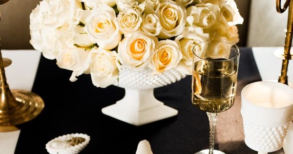 black tie table setting