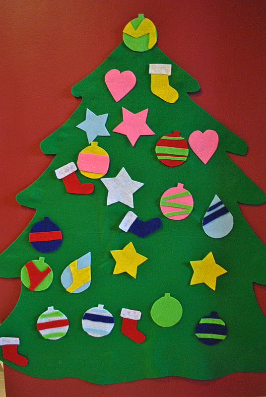 live, laugh, and learn makeyourown felt Christmas tree