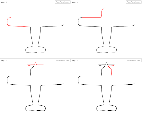 How to draw Aeroplane easy steps - slide 4