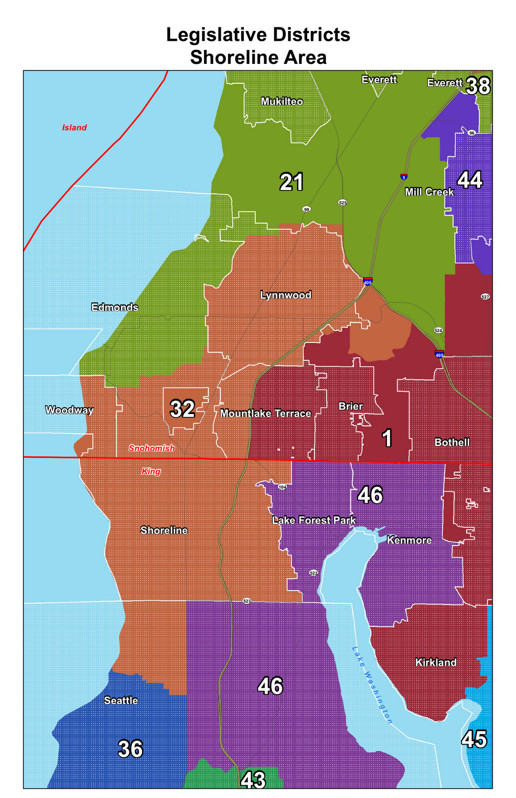 Shoreline Area News Shoreline is in the 32nd Legislative District