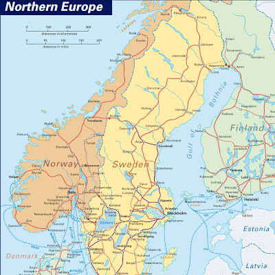 Kart over Norge Land