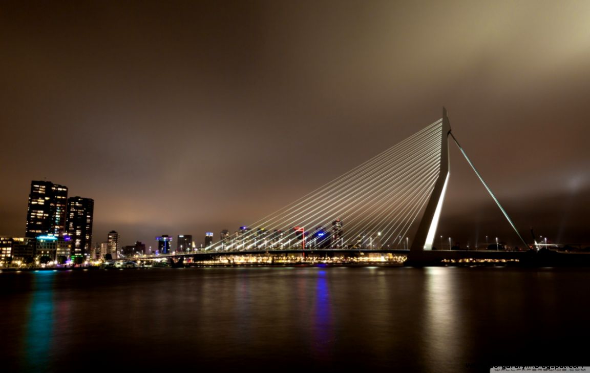 Travel Wallpapers Erasmus Bridge Rotterdam Netherlands Wallpaper Travel Wallpapers Erasmus Bridge Rotterdam Netherlands Wallpaper