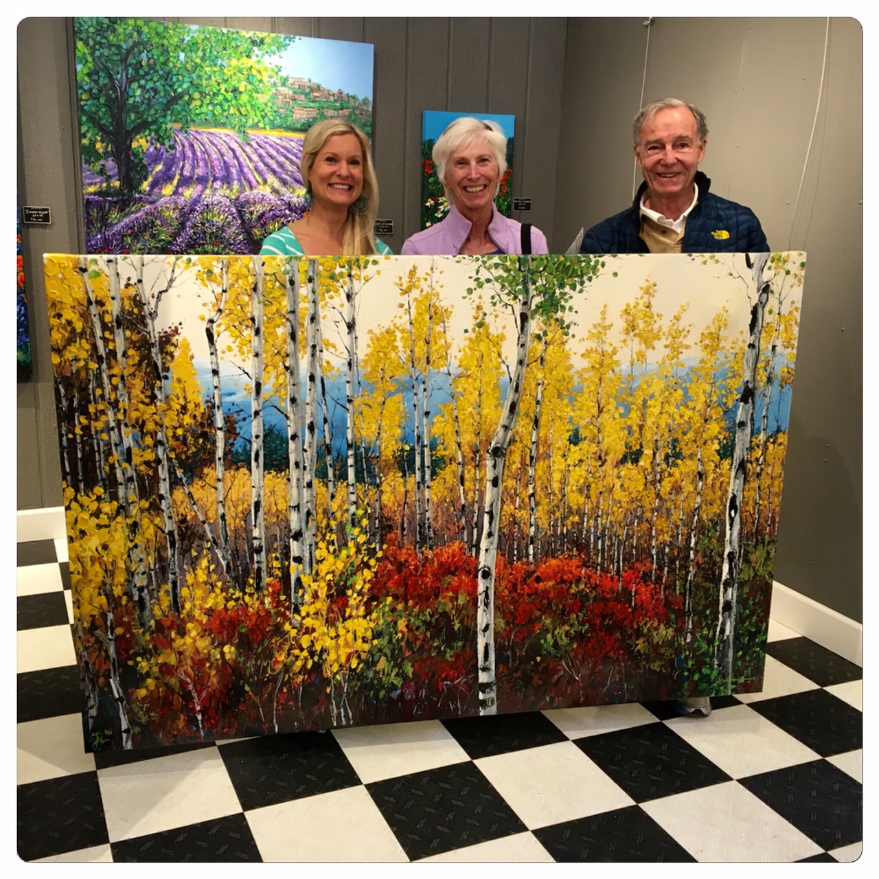 Aspen Paintings by Contemporary Aspen Artist Jennifer Vranes, Birch