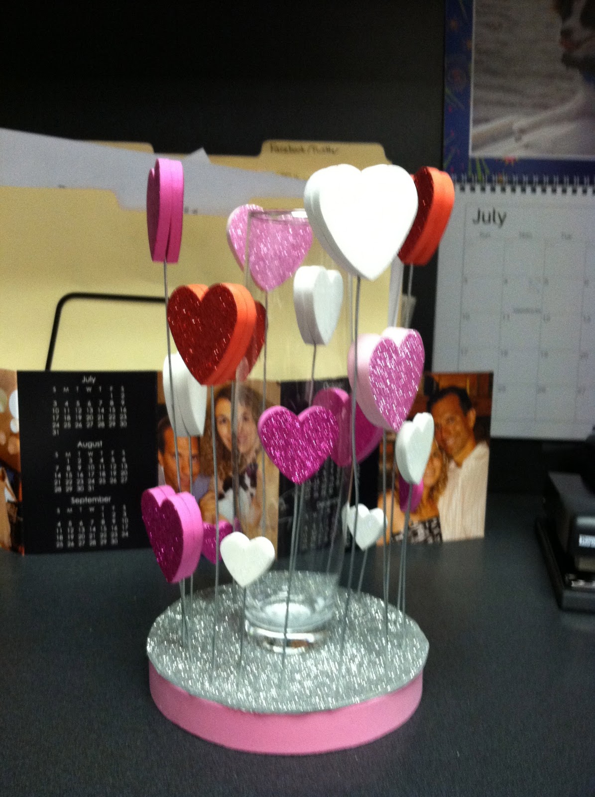 Making Memories Easy to Make Heart Vase Centerpiece