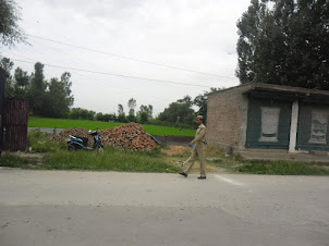 Security patrol in Srinagar .