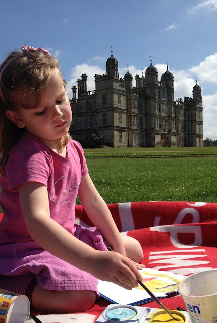 painting at burghley house
