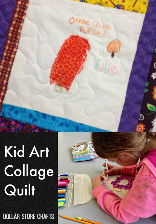 iLoveToCreate Blog Make a Kid Art Collage Quilt