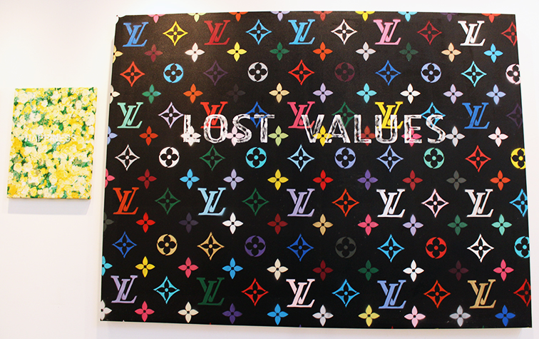 Lost Values Louis Vuitton logo art piece