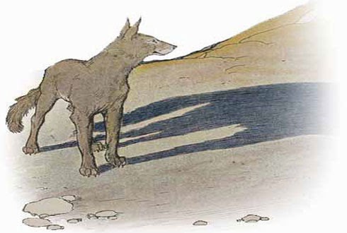 Kids Page: The Wolf and His Shadow | Aesop's Moral Story for Kids