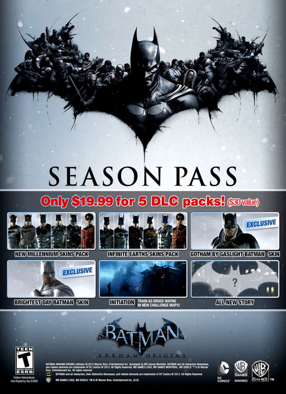Batman Arkham Origins season pass available for 1999 Polygon Batman Arkham Origins season pass available for 1999 Polygon