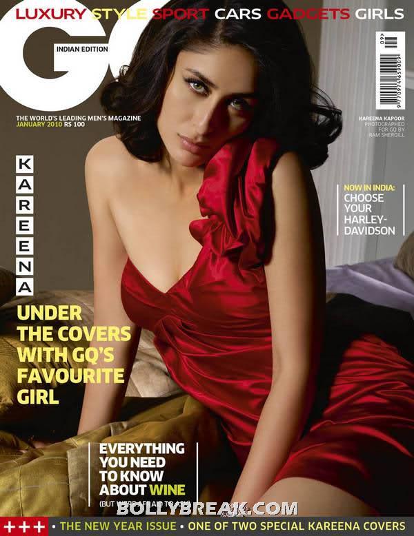 Kareena looks sizzling hot in this off shoulder maroon red dress - naughty naughty !! -   Kareena kapoor-GQ magzine HOT PIC IN RED DRESS