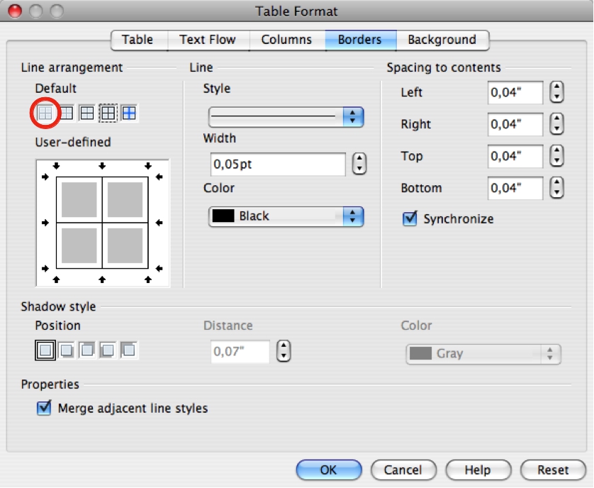 Andreas' Technical Tidbits LibreOffice writer customize border of