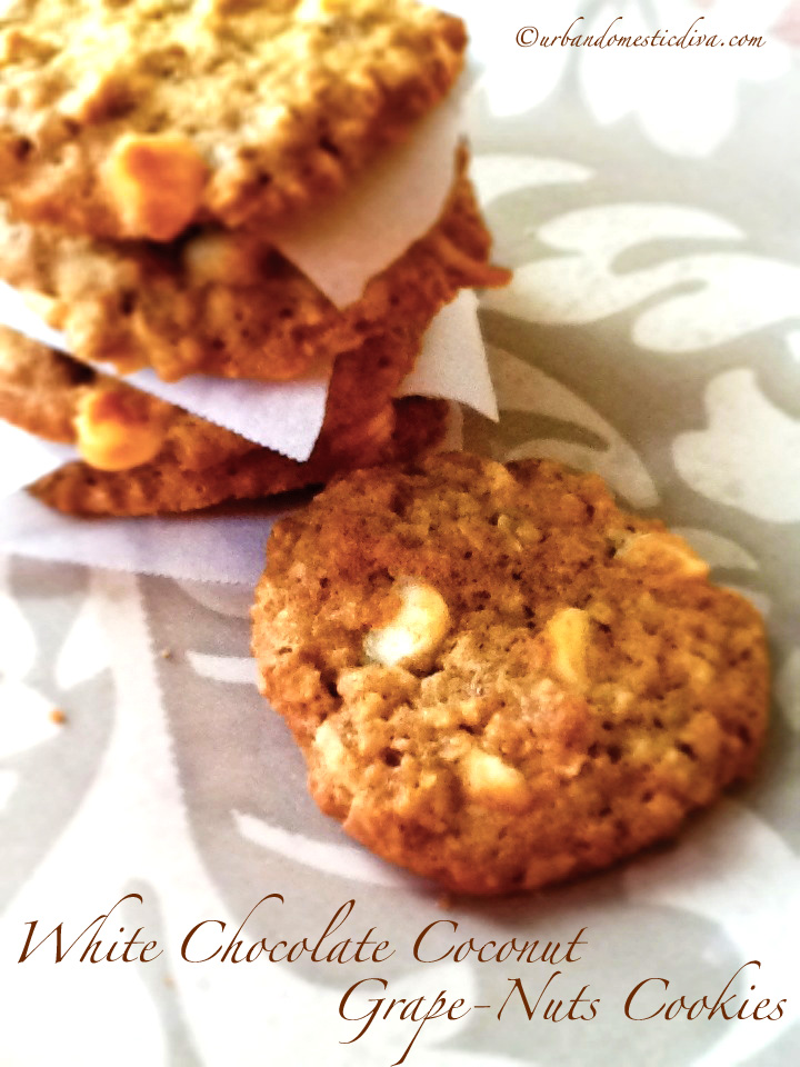 RECIPE White Chocolate Coconut GrapeNuts Cookies