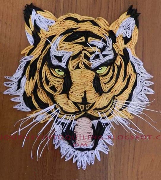 A Journey into Quilling & Paper Crafting Tiger Quilled Picture Landscape