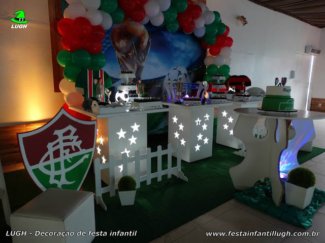 Tema Futebol - Decoração provençal simples Festa temática infantil Futebol