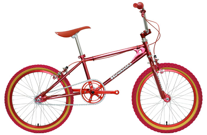 white and red bmx