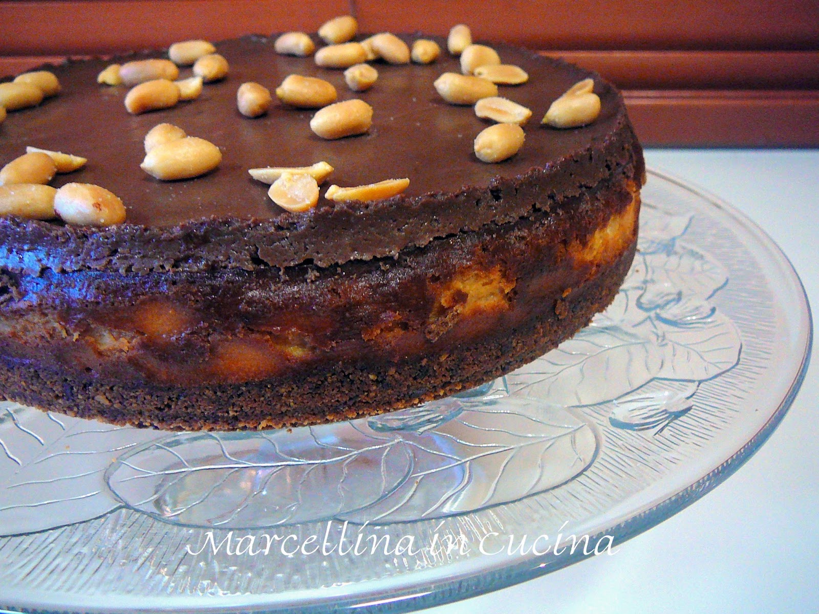 Marcellina in Cucina Nigella's Chocolate peanut butter cheesecake