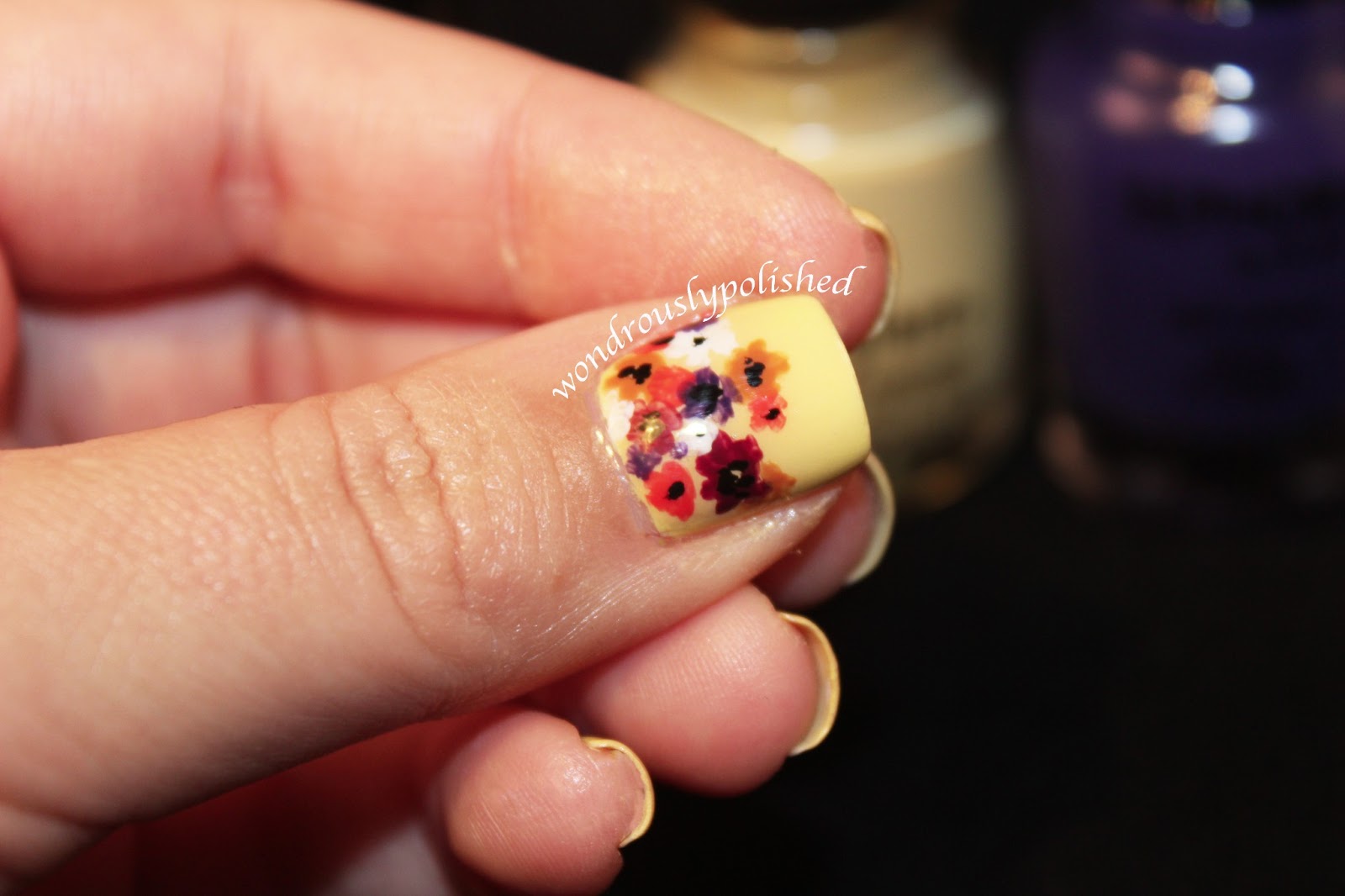 5. Big flower nail stamping - wide 8