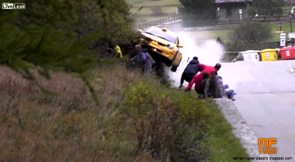 Crash Rally Race Car Crashes Into Crowd YouTube Crash Rally Race Car Crashes Into Crowd YouTube