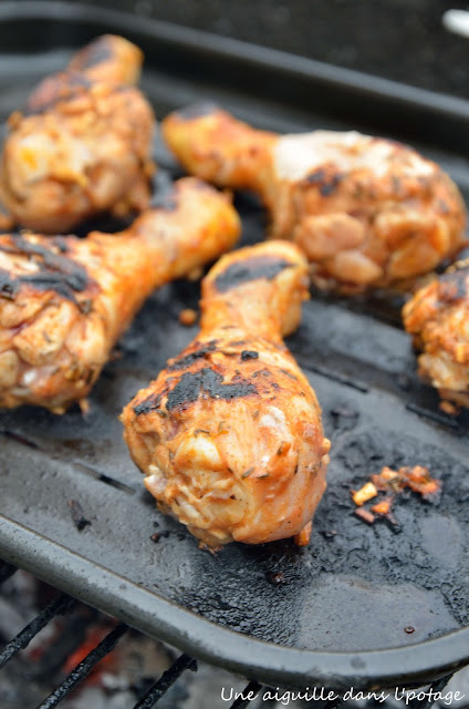 poulet mariné barbecue plancha