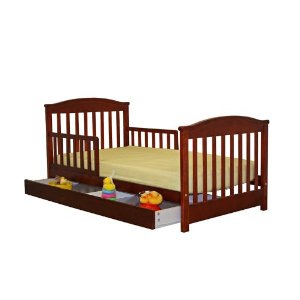 Toddler Bed With Storage Drawer Mission Style Design