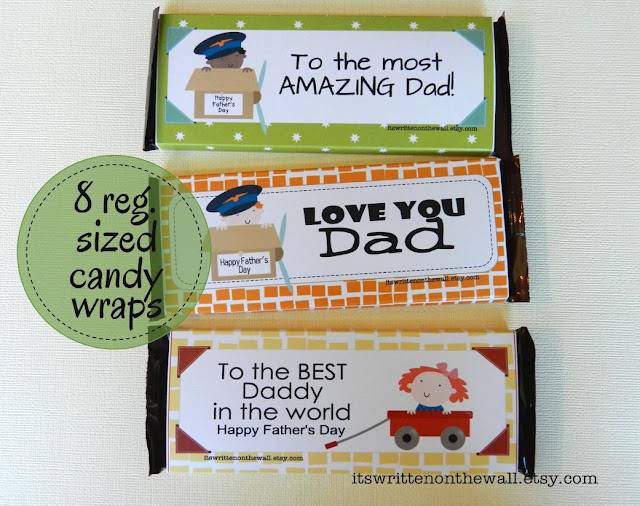 It's Written on the Wall 14 Father's Day Themed Candy Bar WrapsFor