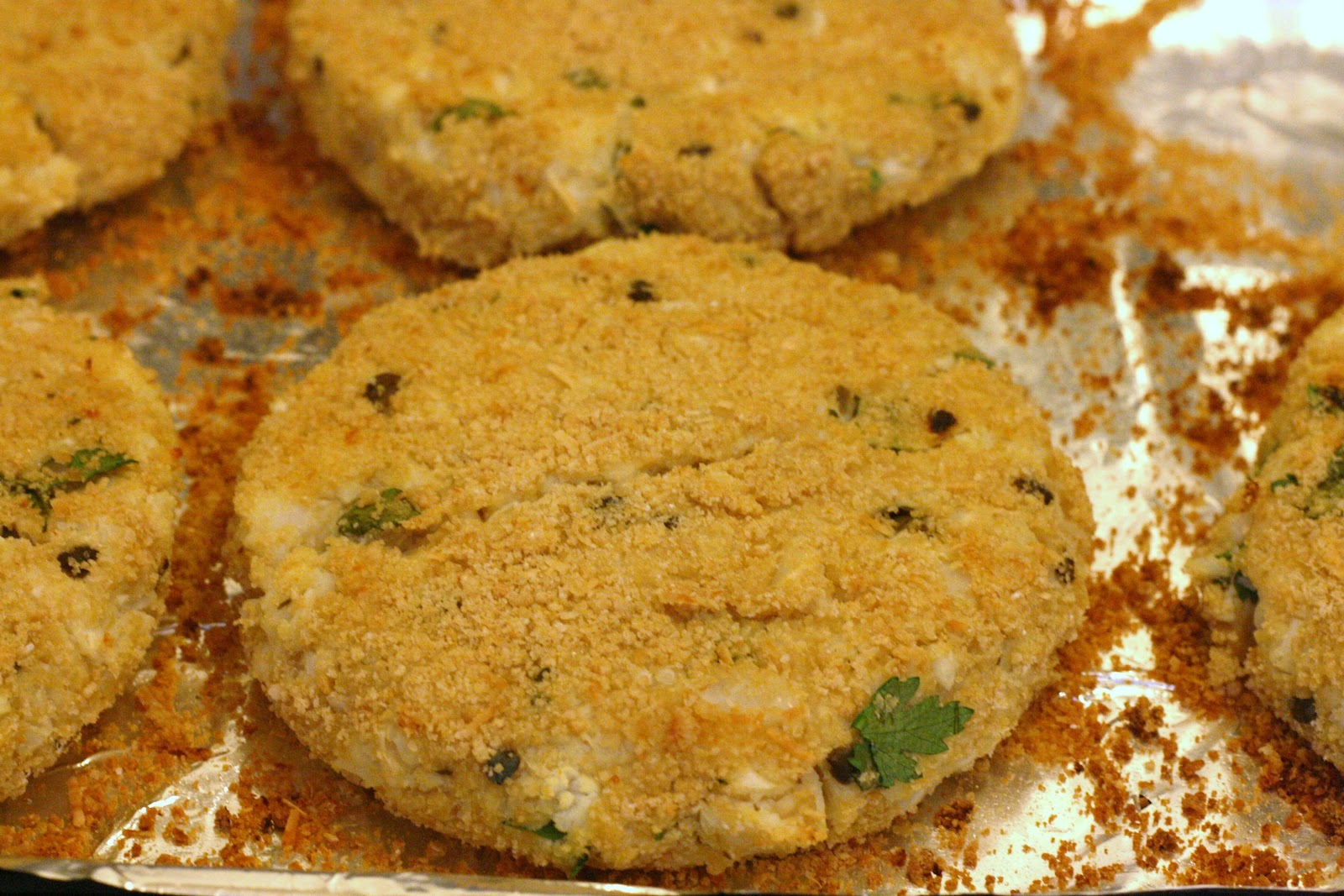 Laine's Recipe Box Baked Cauliflower Burgers