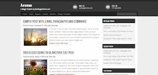 Avenue Blogger Template IS a Premium Wp To Blogger Converted Magazine Style Blogger Template