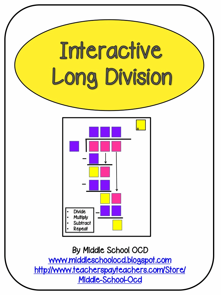 Middle School OCD Interactive Long Division!