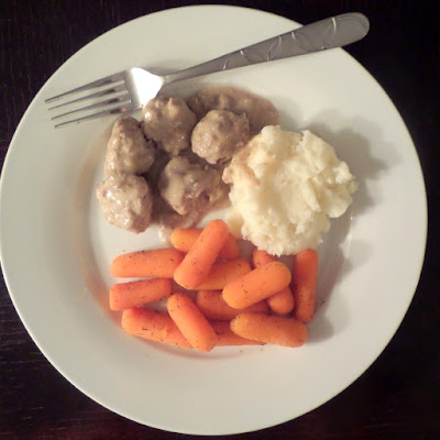 Swedish Meatballs:  Tender and delicious meatballs in a creamy gravy.  I literally licked my plate clean.