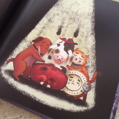 Illustration from The Cow Tripped Over the Moon by Tony Wilson and Laura Wood