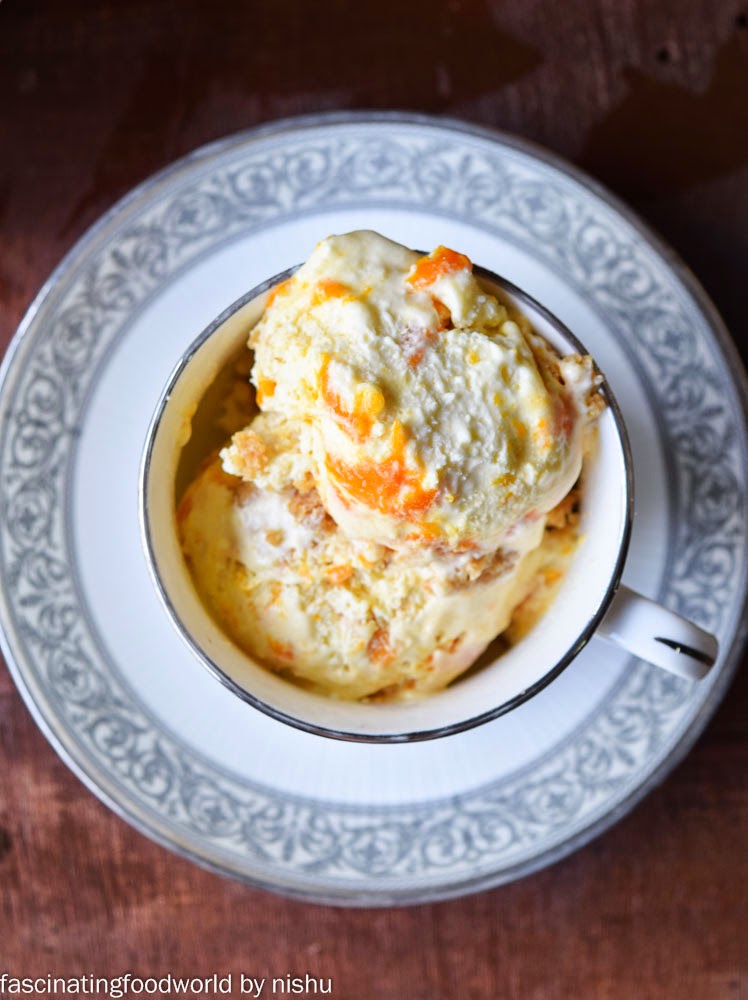 fascinatingfoodworld Mango and Cream cheese Ice cream (Eggless)