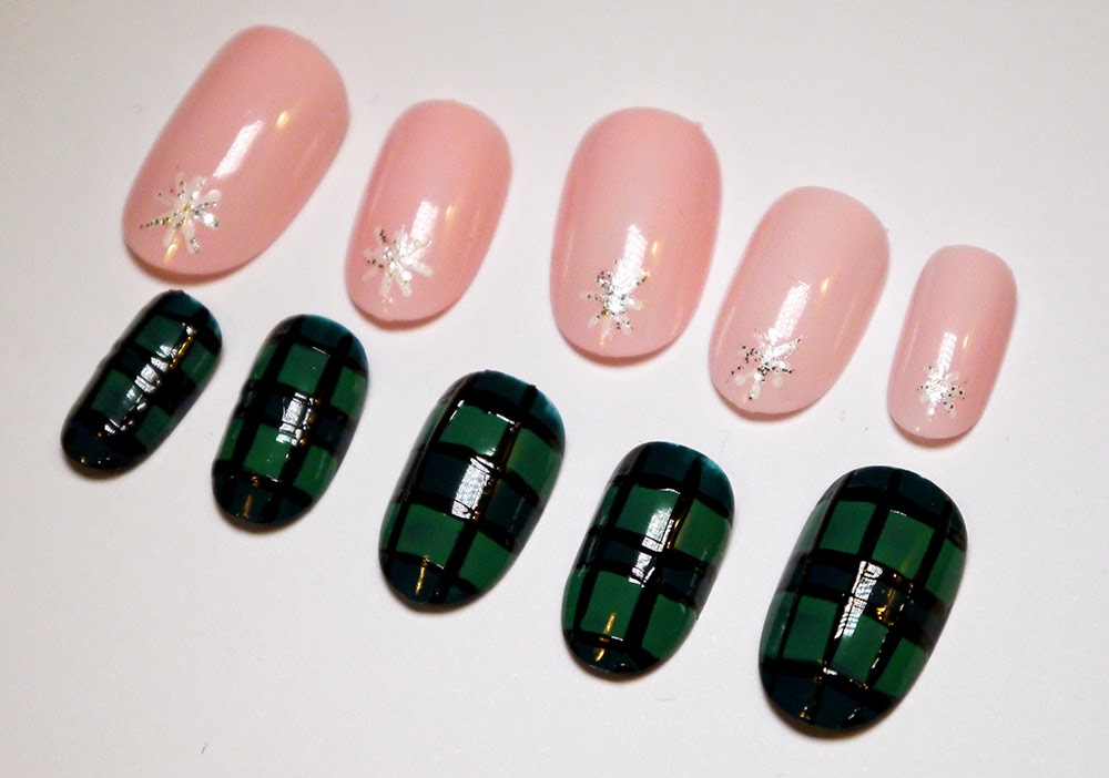 Winter Nail Art Tartan nail art, pink nail art
